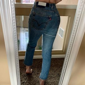 RE/DONE ultra high waist ankle crop 25